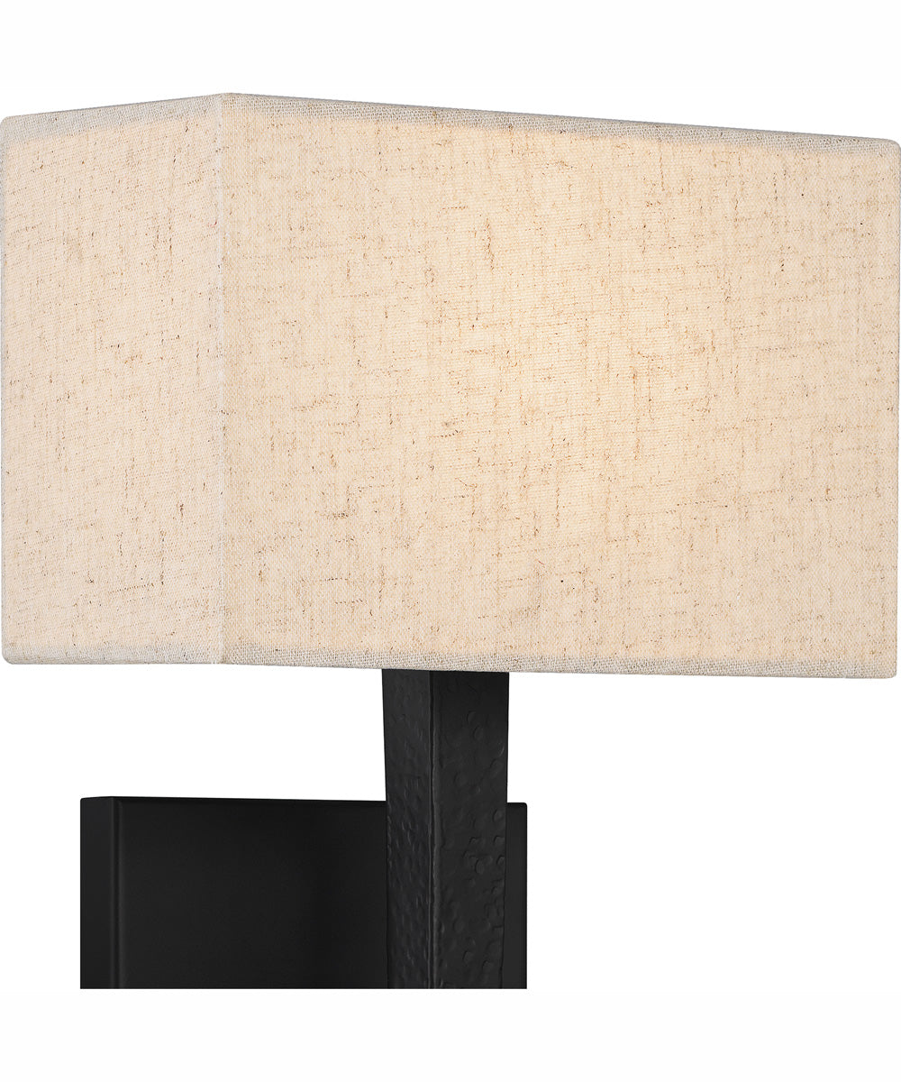 Quoizel Wood Small 1-light Wall Sconce Matte Black