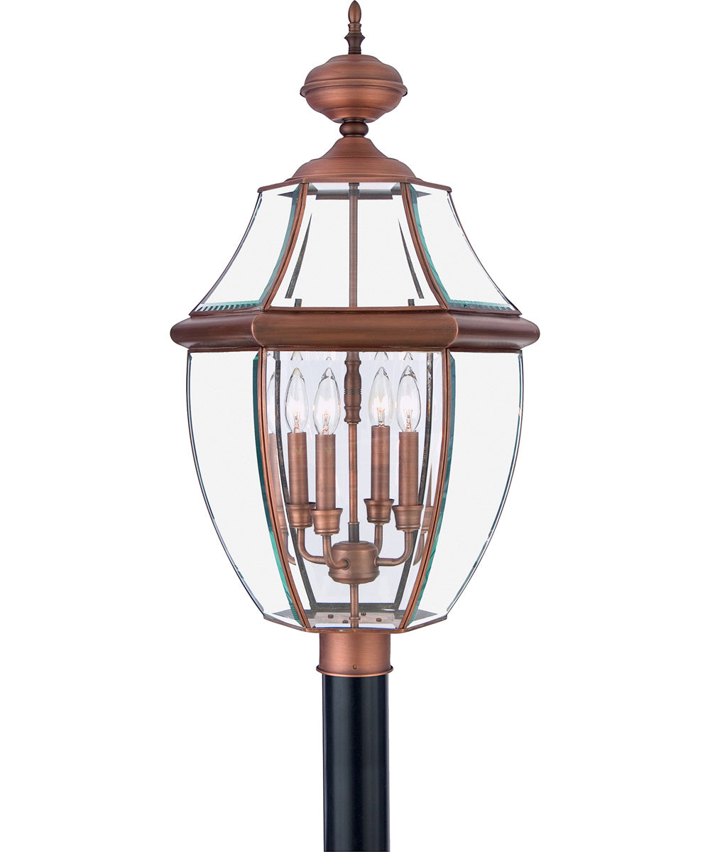 Newbury Extra Large 4-light Outdoor Post Light Aged Copper