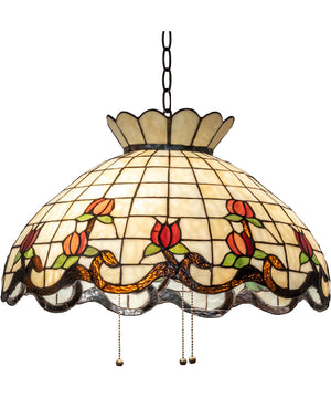 20" Wide Roseborder Pendant