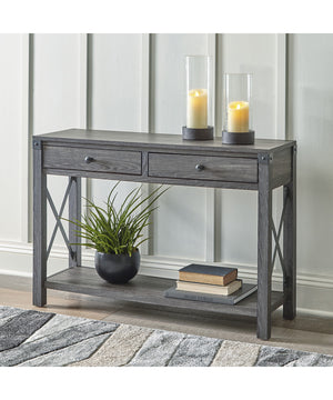 Freedan Console Sofa Table Grayish Brown
