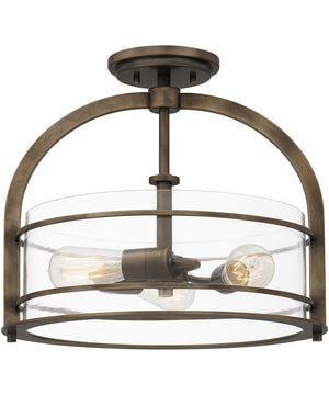 Toscana 3-light Semi Flush Mount Statuary Bronze