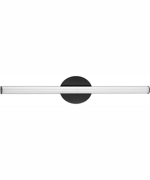 Phase 3 32 in. Large Modern 3CCT Integrated LED Linear Vanity Light Matte Black