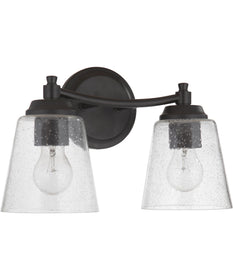 Tyler 2-Light Bath Vanity Light Flat Black
