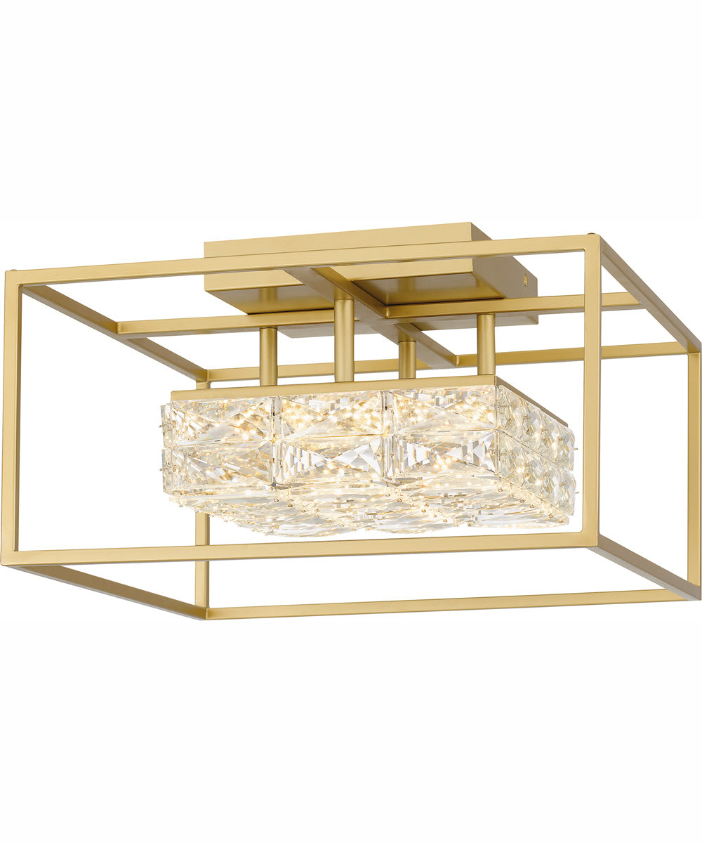 Dazzle Medium Semi Flush Mount Soft Gold