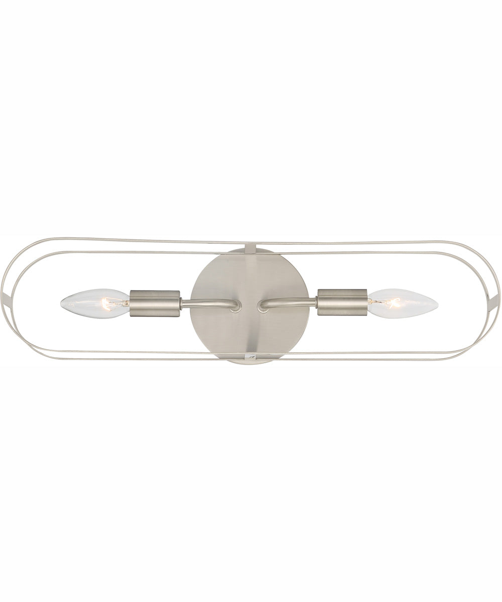 Mindful 2-Light Wall Sconce Brushed Polished Nickel