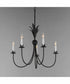 Paloma 5-Light Chandelier Anthracite