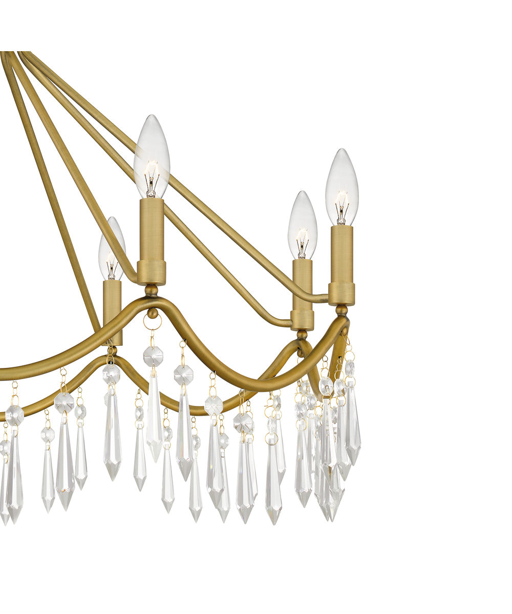 Airedale 8-light Chandelier Aged Brass