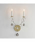 Formosa 2-Light Wall Sconce Ecru/Venetian Gold