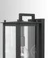 Hunt 1-Light Outdoor Wall Mount Rain or Shine - Black with Clear Glass