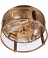 Elliot 3-Light Flush Mount Satin Brass