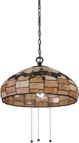 20"W Concord 3-Light Pendant Brown