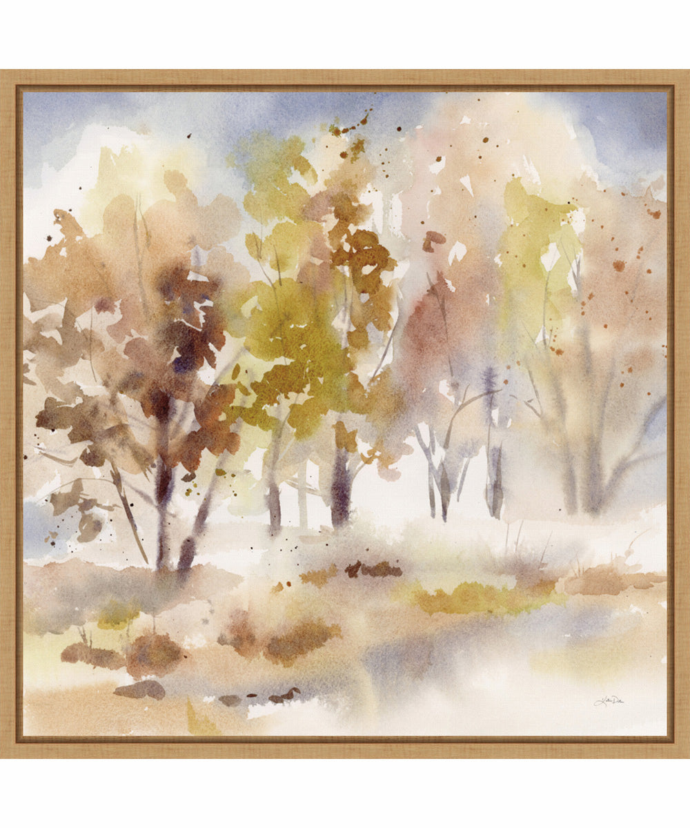 Framed Autumn Grove by Katrina Pete Canvas Wall Art Print (22  W x 22  H), Sylvie Maple Frame