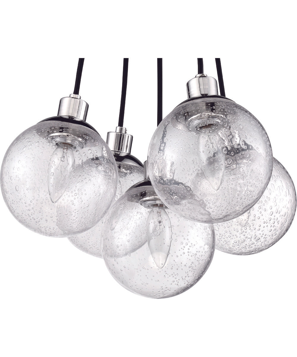 Que 5-Light Pendant Chrome