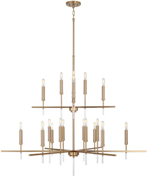 Elora 20-Light Chandelier Matte Brass