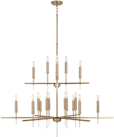Elora 20-Light Chandelier Matte Brass