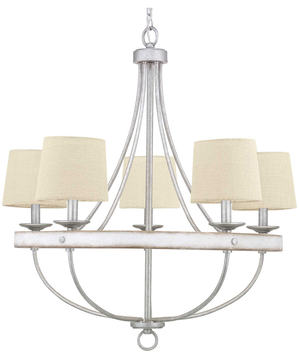 Gulliver 5-Light Coastal Chandelier Light Galvanized Finish