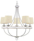 Gulliver 5-Light Coastal Chandelier Light Galvanized Finish