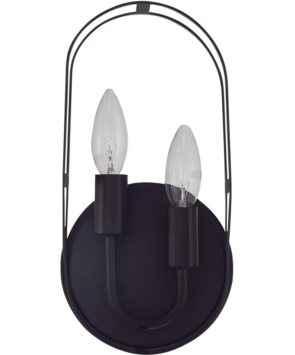 Mindful 2-Light Wall Sconce Flat Black