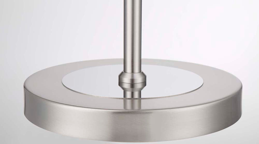 59"H Pear LED Floor Lamp  Nickel-Matte