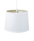 14"W 1 Light Swag Plug-In Pendant  White Shade White Cord