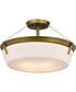 Rowen 4-Light Close-to-Ceiling Natural Brass