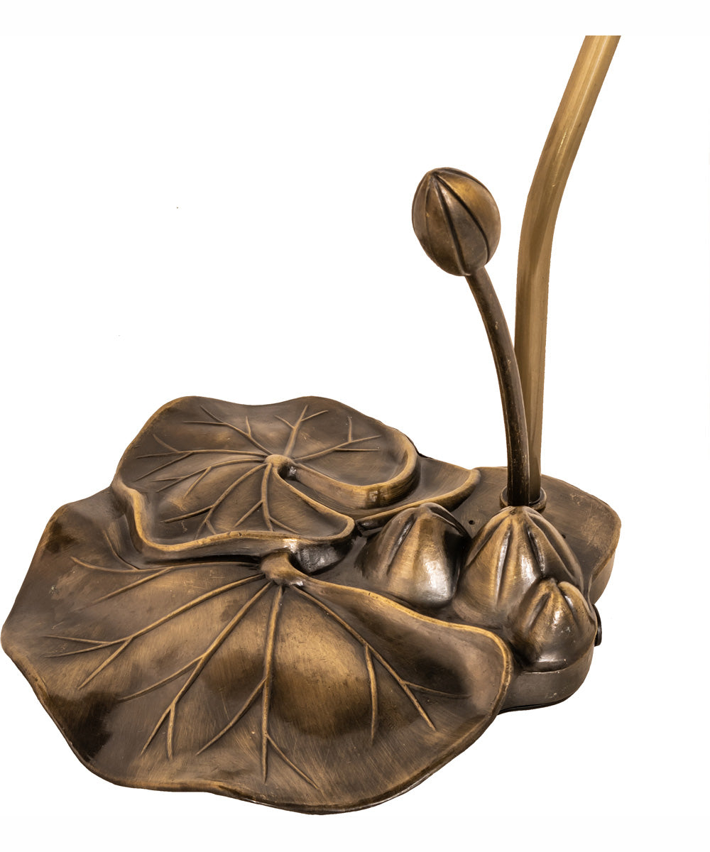 16" High Stained Glass Pond Lily Accent Lamp