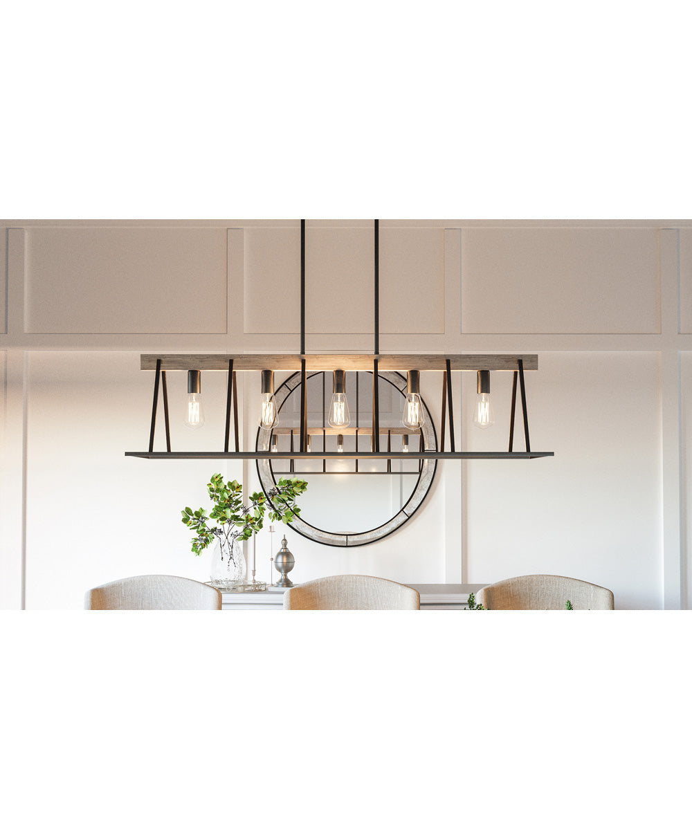 Brockton 5-light Island Light Grey Ash