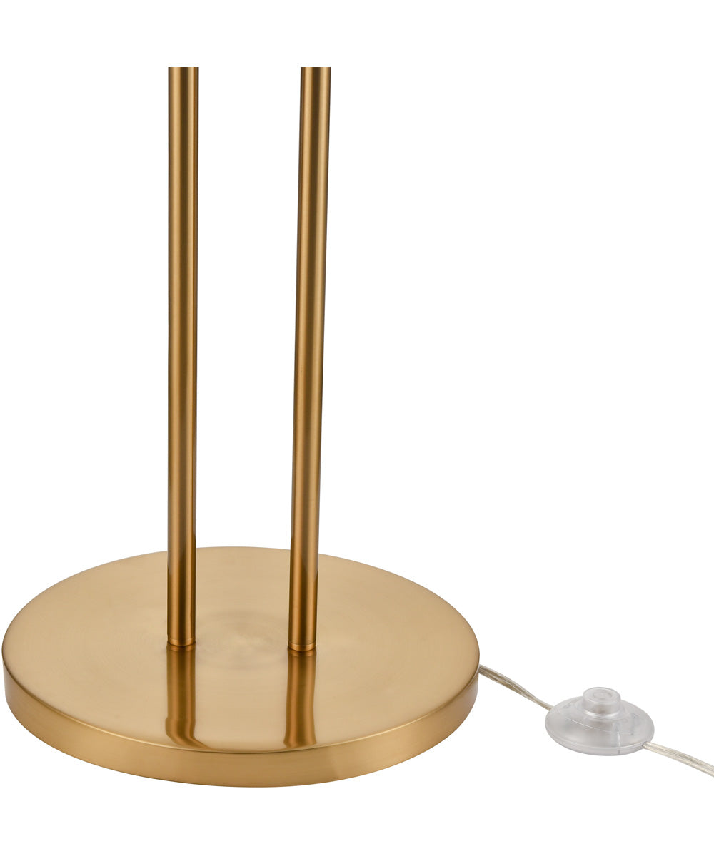 Marston 72'' High 2-Light Floor Lamp - Aged Brass
