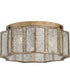 Shrine 3-light Flush Mount Aged Gold