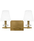 Kelsey Glen Medium 2-light Bath Light Weathered Brass