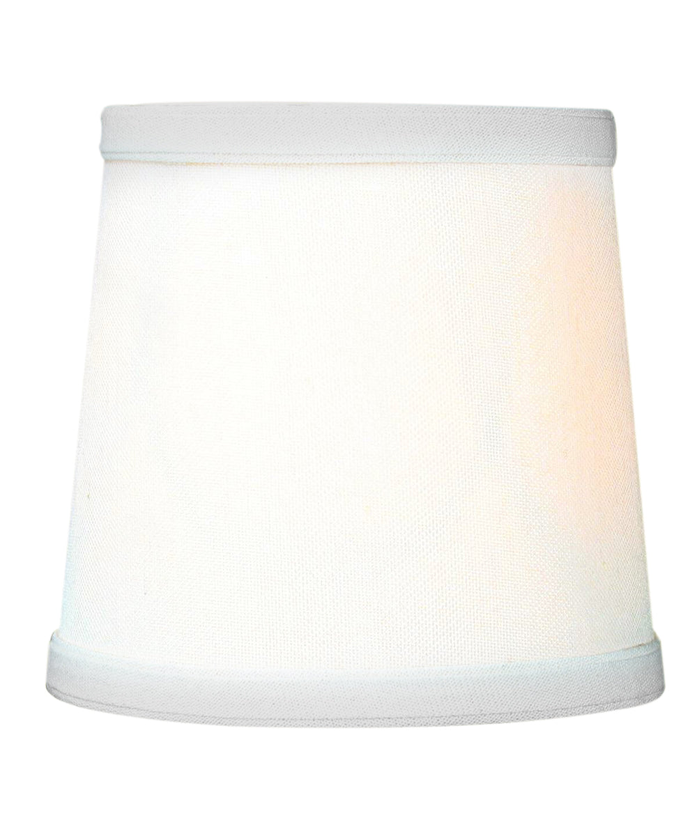 6"W x 5"H Light Oatmeal Linen Drum Chandelier Clip-On Lampshade