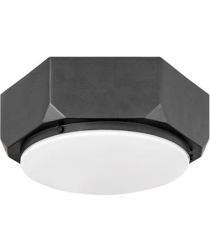 Hex 2-Light Small Flush Mount in Brushed Graphite
