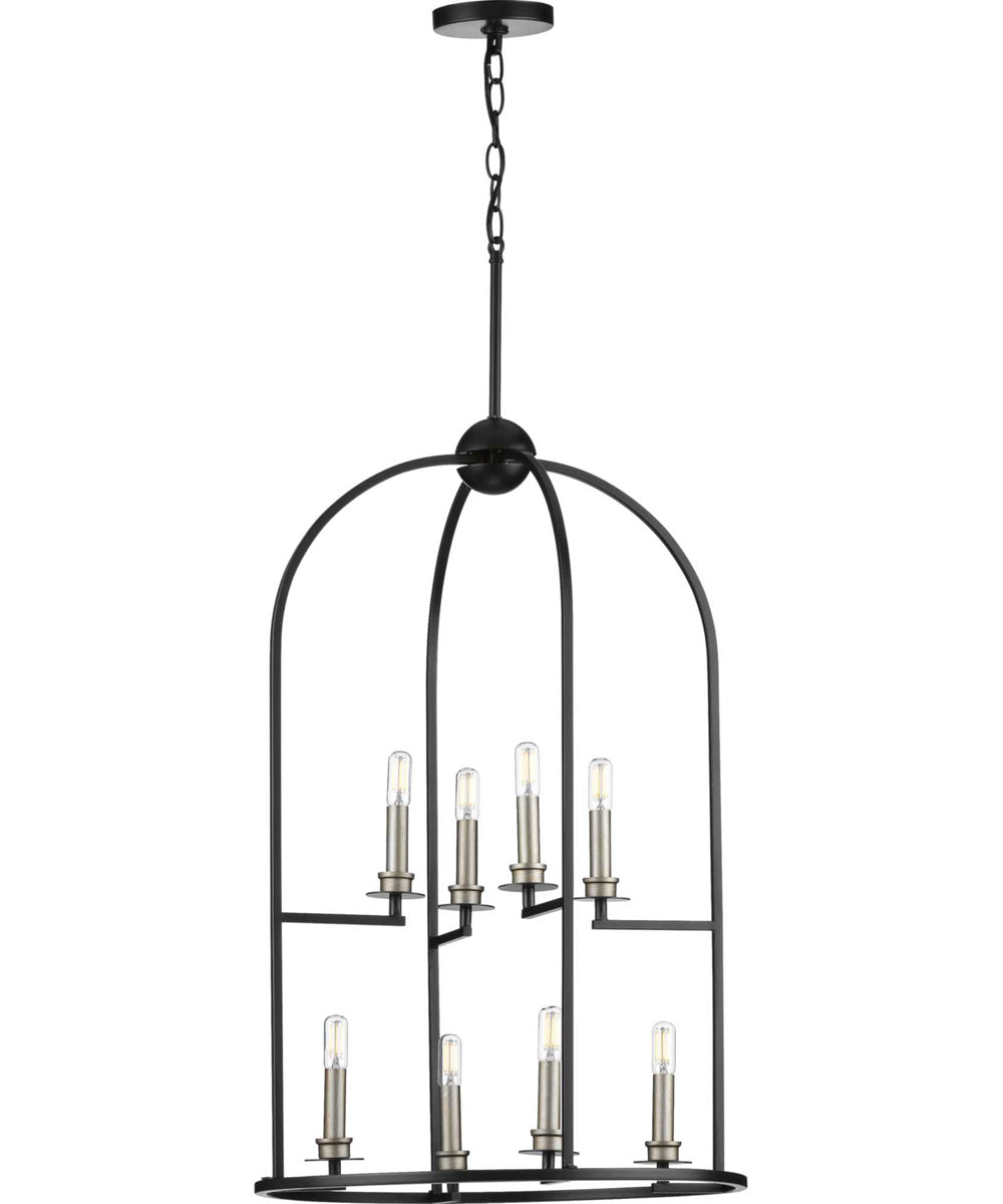 Seneca 8-Light Farmhouse Pendant Light Matte Black