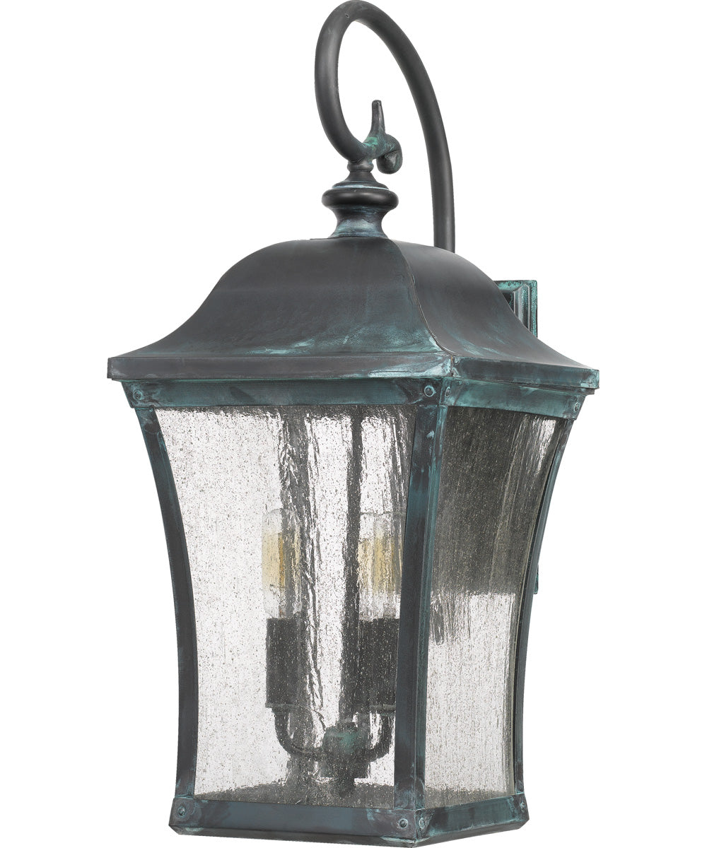 Bardstown Large 3-light Outdoor Wall Light Aged Verde