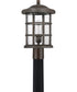 Crusade Large 1-light Outdoor Post Light  Coastal Armour Palladian Bronze