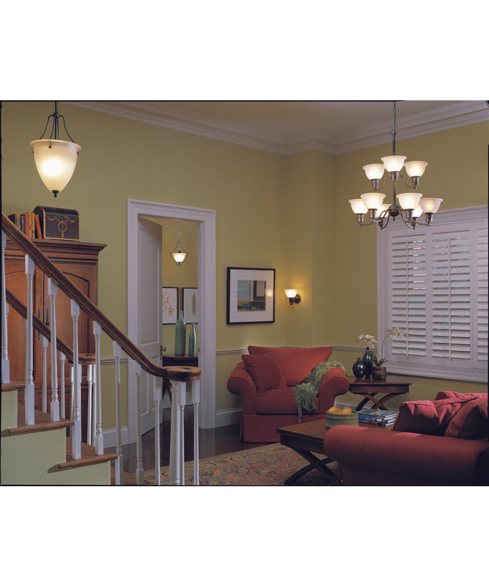 Madison 1-Light Etched Glass Traditional Bath Vanity Light Antique Bronze