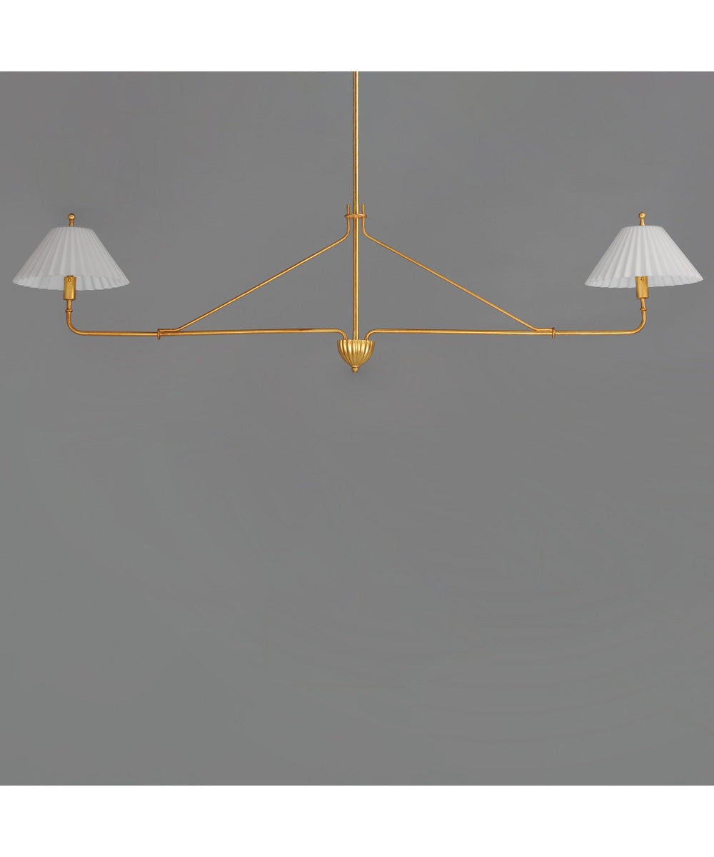 Kismet 2-Light Pendant Gold Leaf