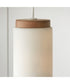 Liam 1-Light Pendant Light Wood and White