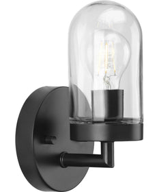 Signal 1-Light Clear Glass Coastal Bath Vanity Light Graphite