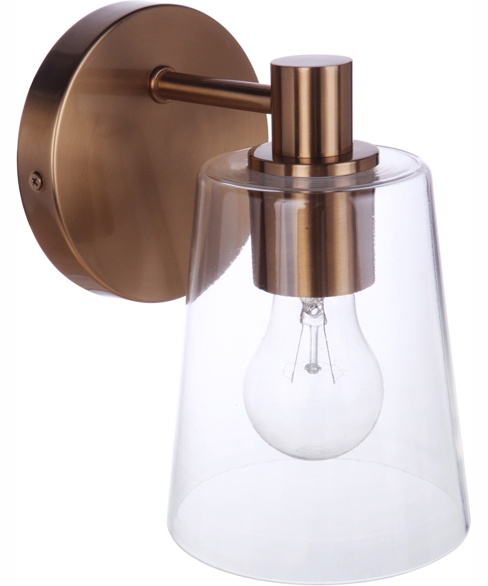 Emilio 1-Light Wall Sconce Satin Brass