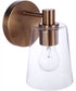 Emilio 1-Light Wall Sconce Satin Brass