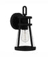 Barber Small 1-light Outdoor Wall Light Coastal Armour Aluminum Matte Black