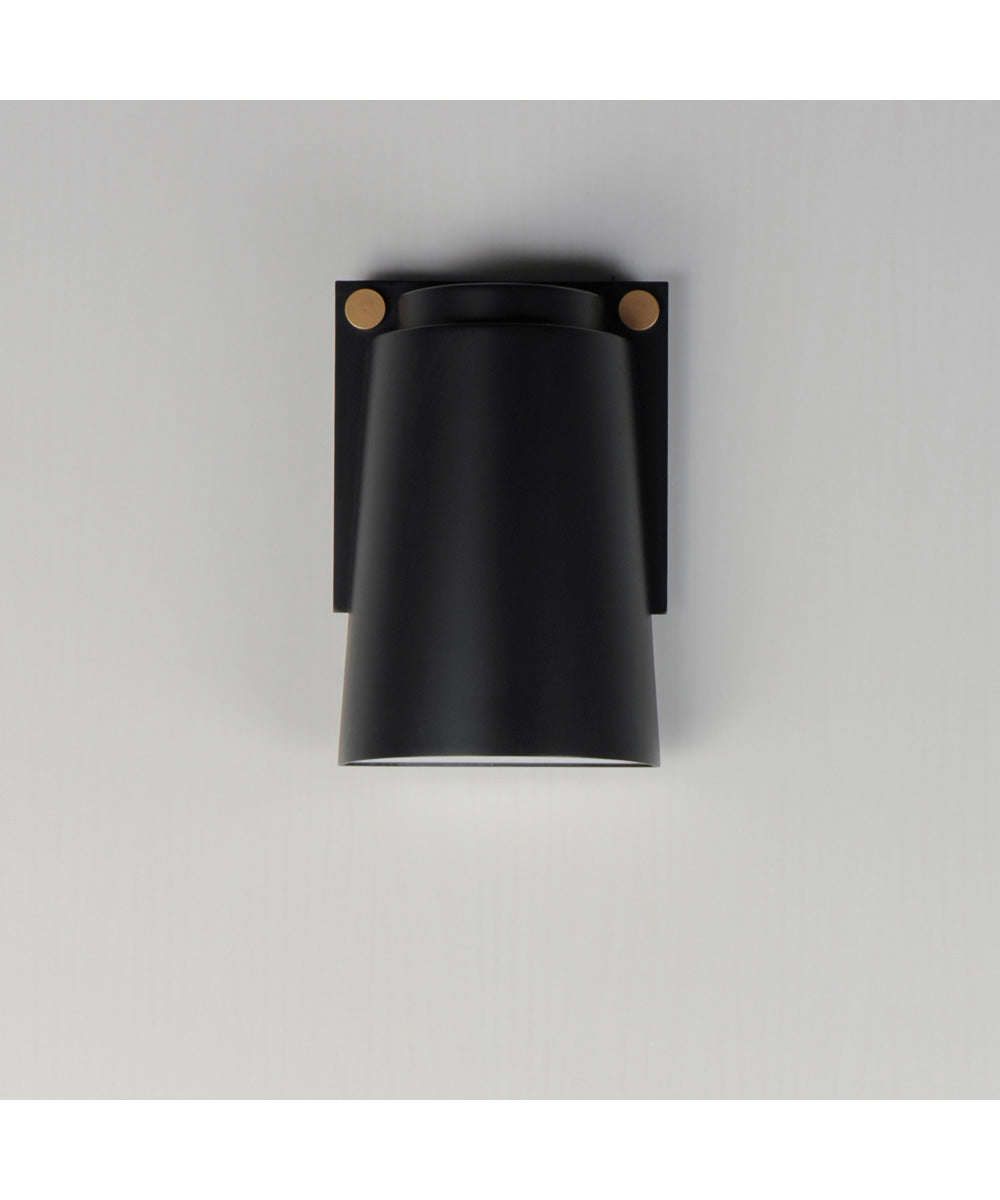 Rivet VX LED Outdoor Sconce Black / Antique Brass
