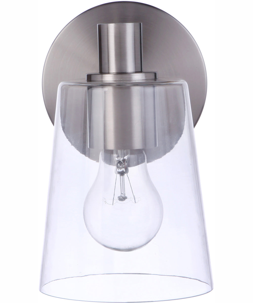 Emilio 1-Light Wall Sconce Brushed Polished Nickel