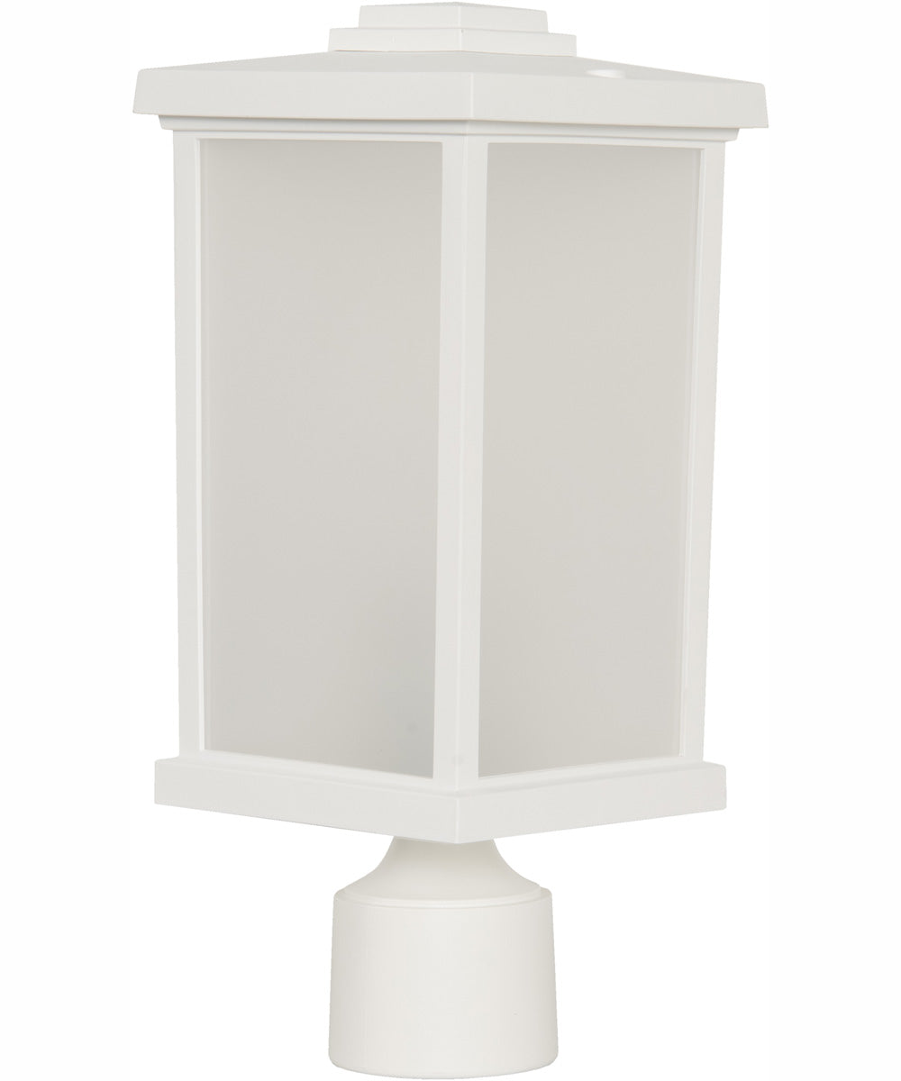 Resilience Lanterns 1-Light Outdoor Post Mount Matte White