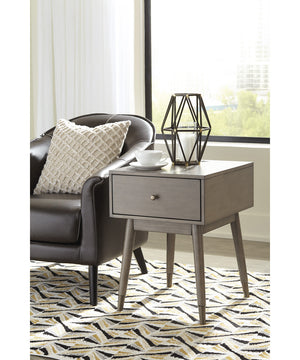 25"H Paulrich Accent Table Antique Gray