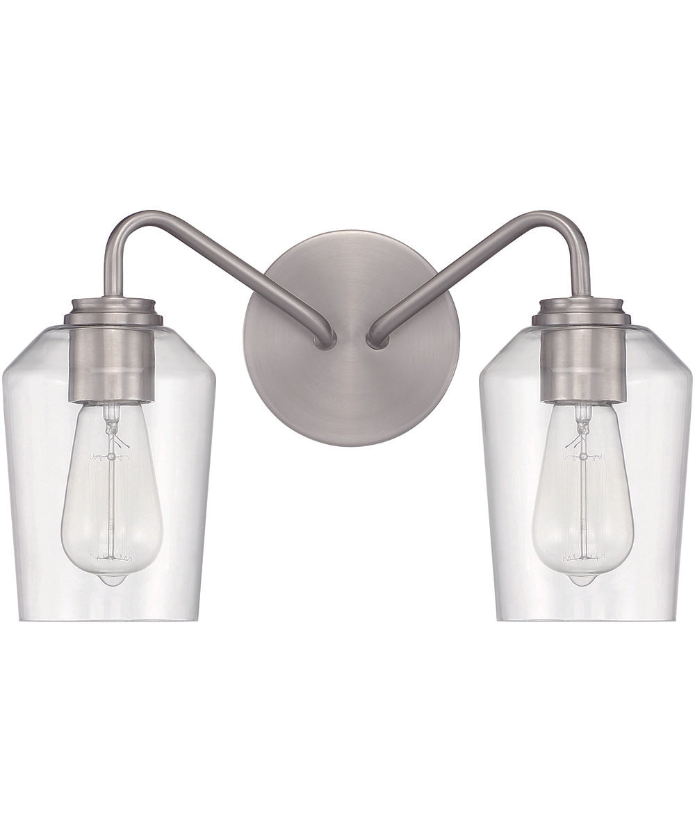 Shayna 2-Light Vanity Brushed Polished Nickel