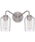 Shayna 2-Light Vanity Brushed Polished Nickel