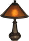 16"h Hunter Mica Accent Lamp Antique Bronze