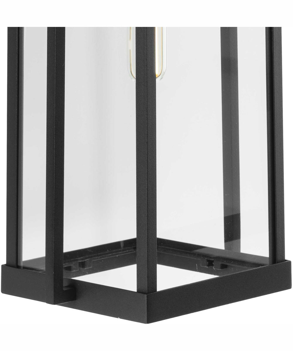 Walcott 1-Light Modern Farmhouse Outdoor Large Wall Lantern Textured Black